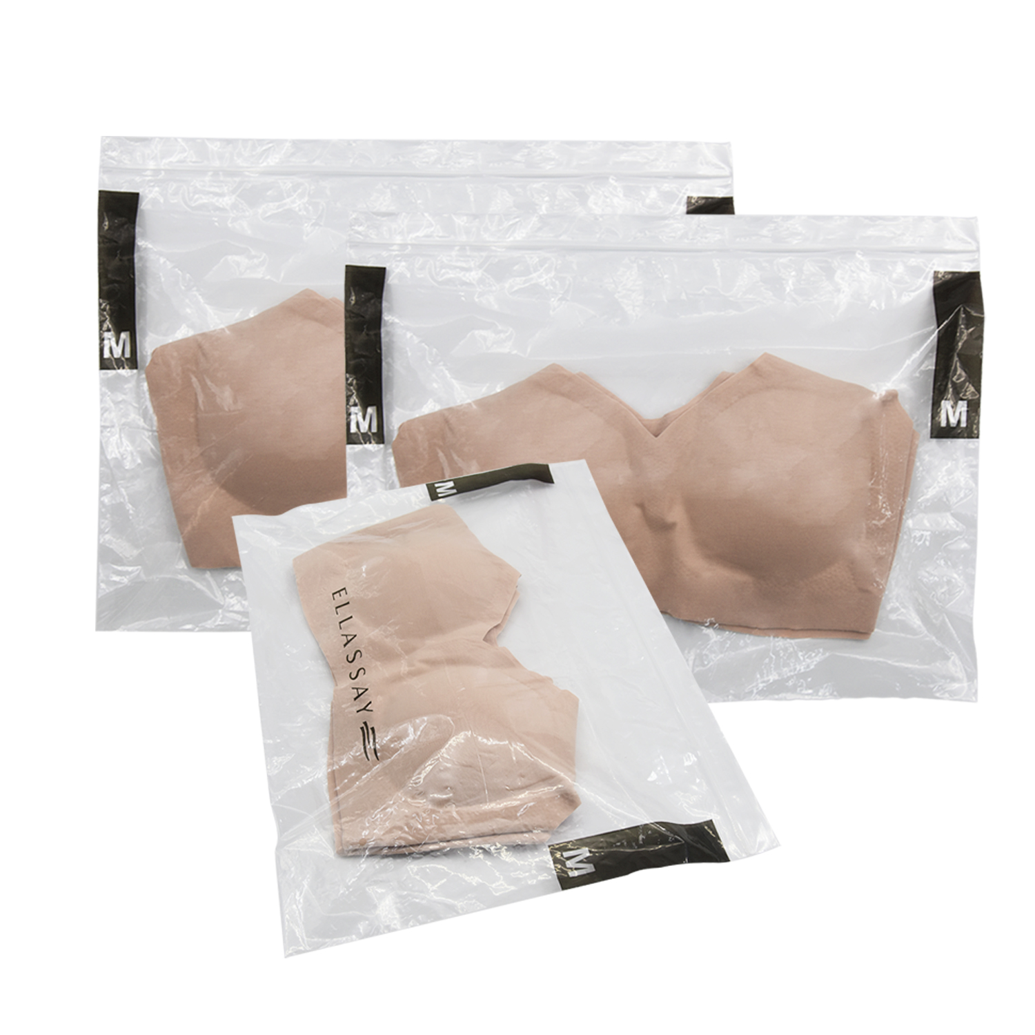 可回（huí）收PE內衣服裝包裝貼骨袋定製(圖1)